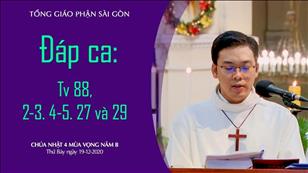 CN 4 mùa Vọng năm B - Đáp ca: Tv 88, 2-3. 4-5. 27 và 29