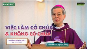 TGPSG Bài giảng: CN 4 MV năm C lúc 10:00 ngày 19-12-2021 tại Trung tâm Mục vụ TGP Sài Gòn