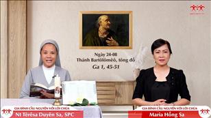 Gia đình cầu nguyện với Lời Chúa: Thánh Bartôlômêô, tông đồ (Ga 1, 45-51)
