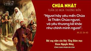 TGP Sài Gòn: Suy niệm Tin mừng ngày 25-10-2020: Chúa nhật 30 mùa Thường niên - ĐTGM Giuse Nguyễn Năng