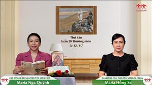 Gia đình cầu nguyện với Lời Chúa: Thứ Sáu tuần 28 Thường niên (Lc 12, 1-7)