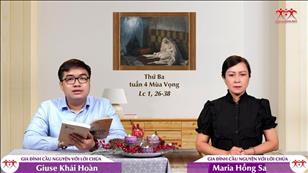 Gia đình cầu nguyện với Lời Chúa: Ngày 20 tháng 12 (Lc 1, 26-38)