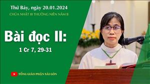 Bài đọc II: 1 Cr 7, 29-31 - CN III TN năm B