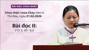 Bài đọc II: 2 Cr 5, 20 - 6,2 | CN I MC năm A