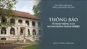 TGPSG - Thông báo về hoạt động của Huynh đoàn Thánh Phêrô