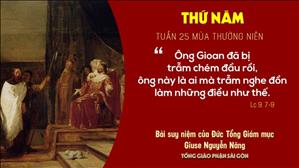 TGP Sài Gòn: Suy niệm Tin mừng ngày 24-9-2020: thứ Năm tuần 25 mùa Thường niên - ĐTGM Giuse Nguyễn Năng