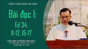 Lễ Chúa Kitô Vua - Bài đọc I: Ed 34, 11-12. 15-17