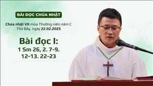 Bài đọc I: 1 Sm 26, 2. 7-9. 12-13. 22-23 - CN VII TN năm C