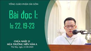 CN 21 Thường niên A - Bài đọc I: Is 22, 19-23