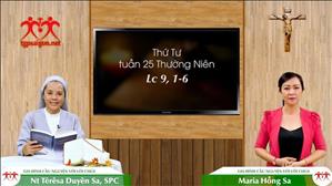 Gia đình cầu nguyện với Lời Chúa ngày 23-9-2020: thứ Tư tuần 25 mùa Thường niên (Lc 9, 1-6)