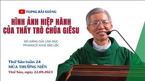 Hình ảnh Hiệp Hành của thầy trò Chúa Giêsu - Lm Phanxicô Xaviê Bảo Lộc | Thứ Sáu tuần 24 TN