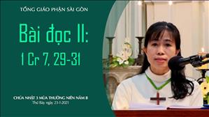 CN 3 TN B - Bài đọc II: 1 Cr 7, 29-31
