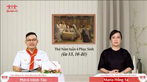 Thật phúc cho anh em - Thứ Năm tuần 4 Phục sinh (Ga 13, 16-20)
