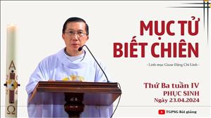 Mục tử biết chiên - Lm Giuse Đặng Chí Lĩnh | Thứ Ba tuần IV PS
