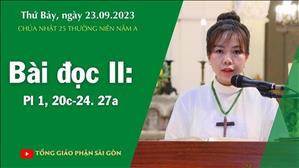 Bài đọc II: Pl 1, 20c-24. 27a - CN 25 TN năm A