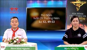3 phút Gia đình cầu nguyện với Lời Chúa: Thứ Năm tuần 29 Thường Niên (Lc 12, 49-53)