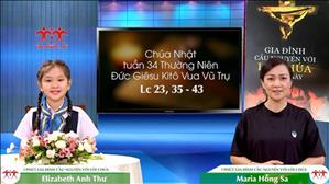 3 Phút Gia đình cầu nguyện với Lời Chúa: Chúa Nhật tuần 34 Thường Niên (Lc 23, 35-43)