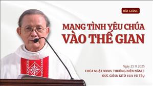 Mang tình yêu Chúa vào thế gian - Lm Giuse Vũ Hữu Hiền | Đức Giêsu Kitô Vua Vũ trụ năm C