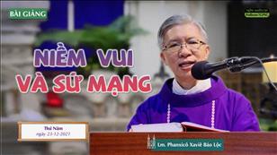 TGPSG Bài giảng ngày 23-12-2021 lúc 5:30 tại Nhà thờ Chính tòa Đức Bà