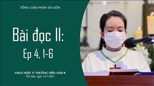Chúa nhật 17 TN năm B - Bài đọc II: Ep 4, 1-6