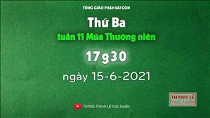TGPSG Thánh Lễ trực tuyến 15-6-2021: Thứ Ba tuần 11 TN lúc 17:30