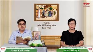 Gia đình cầu nguyện với Lời Chúa: Thứ Ba tuần 25 Thường niên (Lc 8, 19-21)