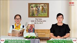 Gia đình cầu nguyện với Lời Chúa: Thứ Năm tuần 16 Thường niên (Mt 13, 10-17)