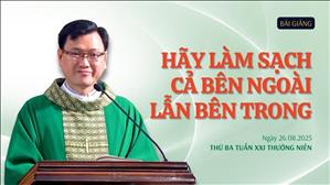 Hãy làm sạch cả bên ngoài lẫn bên trong - Lm Laurensô Hoàng Bá Quốc Huy