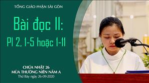 CN 26 TN A - Bài đọc II: Pl 2, 1-5 hoặc 1-11
