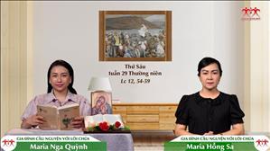 Gia đình cầu nguyện với Lời Chúa: Thứ Sáu tuần 29 Thường niên (Lc 12, 54-59)
