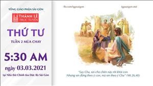 TGP Sài Gòn - Thánh lễ trực tuyến 3-3-2021: Thứ Tư tuần 2 MC lúc 5:30 tại Nhà thờ Chính tòa Đức Bà