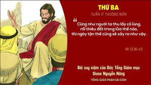 Suy niệm Tin mừng - Thứ Ba tuần 17 Thường niên (Mt 13,36-43) - ĐTGM Giuse Nguyễn Năng