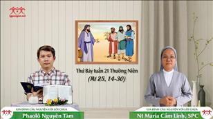 Vào mà hưởng niềm vui - Thứ Bảy tuần 21 mùa Thường niên (Mt 25, 14-30)