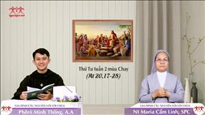 Anh Em Không Được Như Vậy - Thứ Tư tuần 2 mùa Chay (Mt 20,17-28)