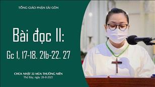 Chúa nhật 22 TN năm B - Bài đọc II: Gc 1, 17-18. 21b-22. 27