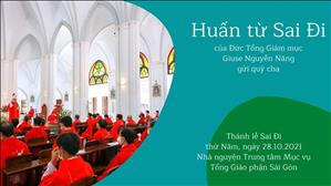 Huấn từ Sai Đi của ĐTGM Giuse Nguyễn Năng gửi đến quý cha
