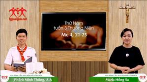 Gia đình cầu nguyện với Lời Chúa: Thứ Năm tuần 3 Thường Niên (Mc 4, 21-25)