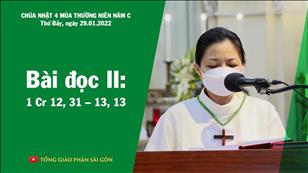 CN 4 TN năm C - Bài đọc II: 1 Cr 12, 31 – 13, 13