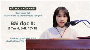 Bài đọc II: 2 Tm 4, 6-8. 17-18 - Kính trọng thể thánh Phêrô và Phaolô Tông đồ