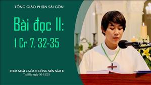 CN 4 TN B - Bài đọc II: 1 Cr 7, 32-35
