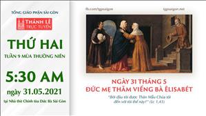 TGP Sài Gòn trực tuyến 31-5-2021: Đức Mẹ thăm viếng bà Êlisabét lúc 5:30 tại Nhà thờ Chính tòa Đức Bà