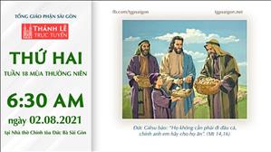 TGP Sài Gòn trực tuyến 2-8-2021: Thứ Hai tuần 18 TN lúc 6:30 tại Nhà thờ Chính tòa Đức Bà