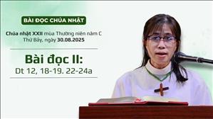 Bài đọc II: Dt 12, 18-19. 22-24a | CN XXII TN năm C