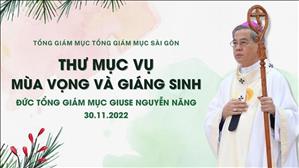 Thư Mục vụ Mùa Vọng và Giáng Sinh 2022